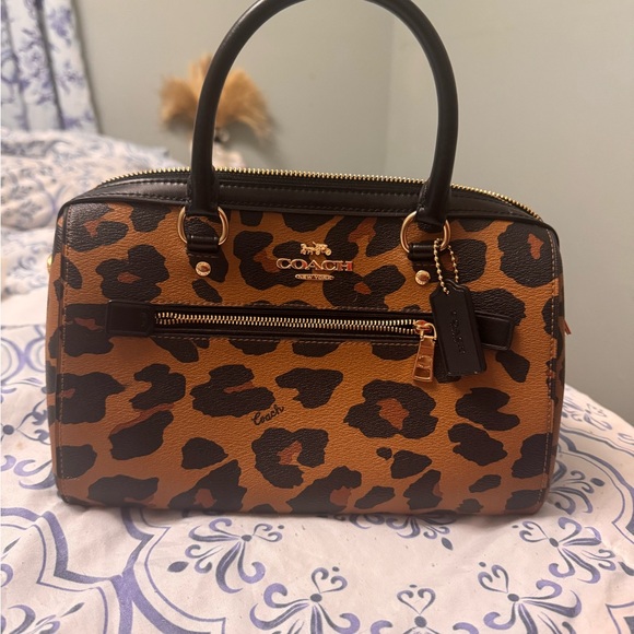 Coach signature  - Leopard print satchel - Picture 1 of 4